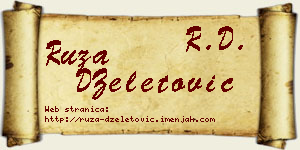 Ruža DŽeletović vizit kartica